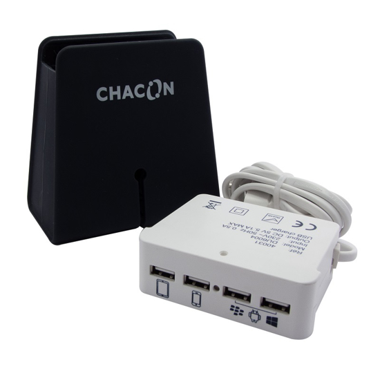 Afbeeldingen van CHACON 4XUSB MAX.5.1A+KABEL+STAHOES