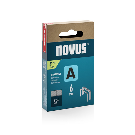 Afbeeldingen van NOVUS STAPLES A 53 6MM 800PCS.