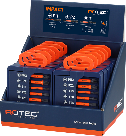 Afbeeldingen van BITSET IMPACT 6-DELIG E6,3 X 50MM PH-PZ-T